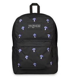 Embroidered Shrooms Black